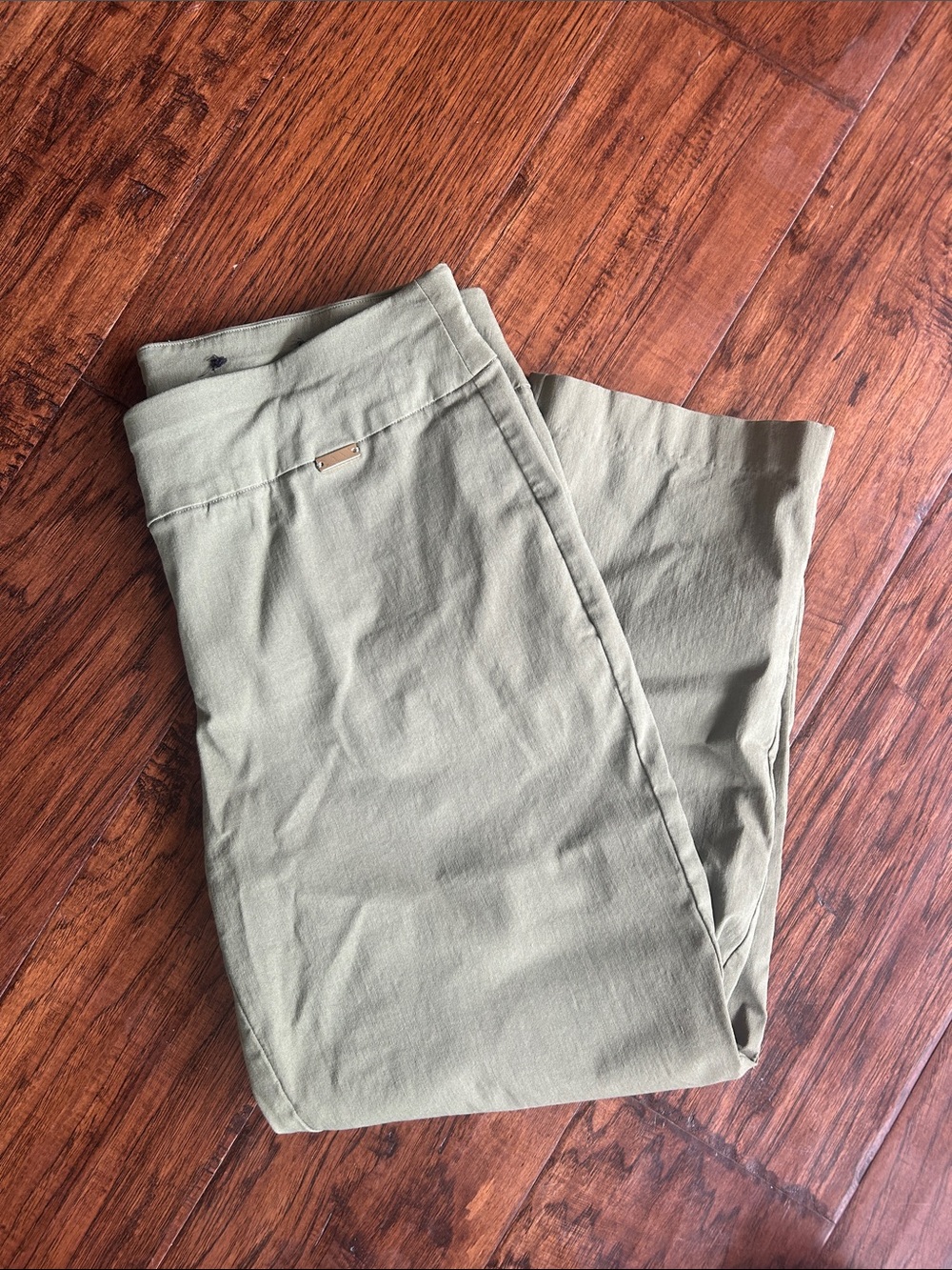 INC International Concepts Light Olive Cropped Ankle Pants
